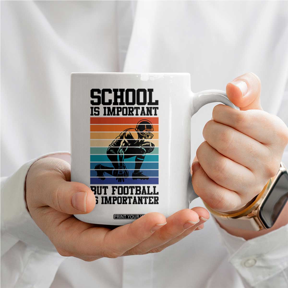 Student Football Fan Coffee Mug Funny Importanter Quote Gift TS12 Print Your Wear