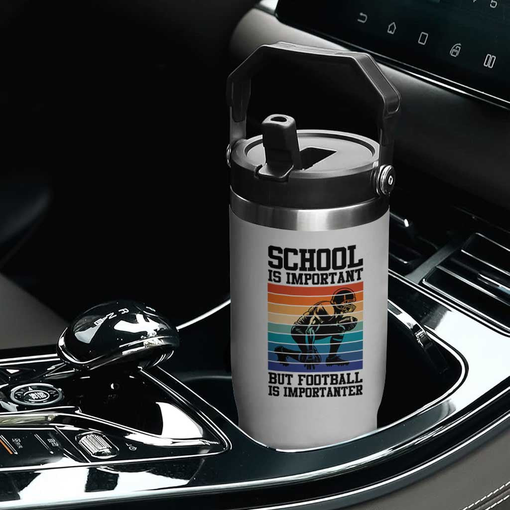 Student Football Fan Flip Straw Tumbler Funny Importanter Quote Gift TS12 Print Your Wear