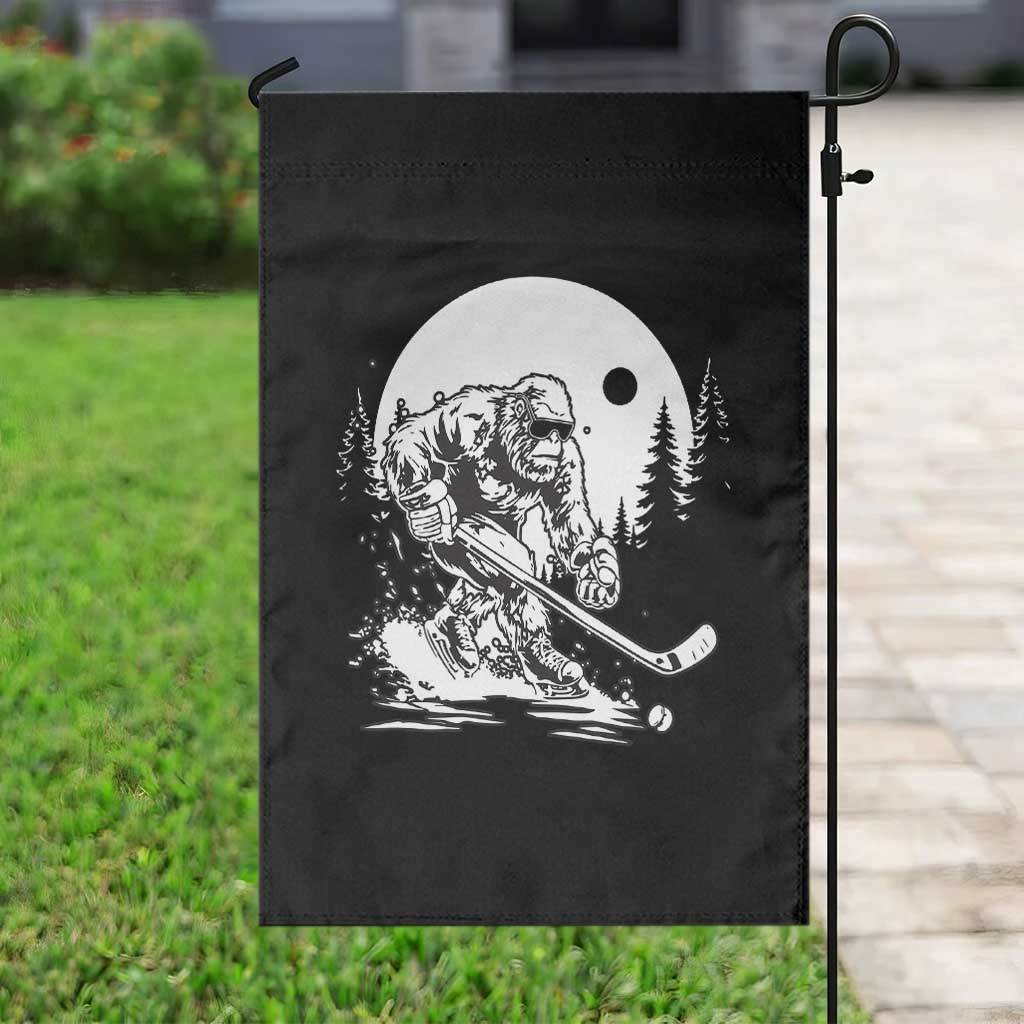 Bigfoot Playing Ice Hockey Garden Flag Funny Cryptid Sports Gift TS12 Print Your Wear