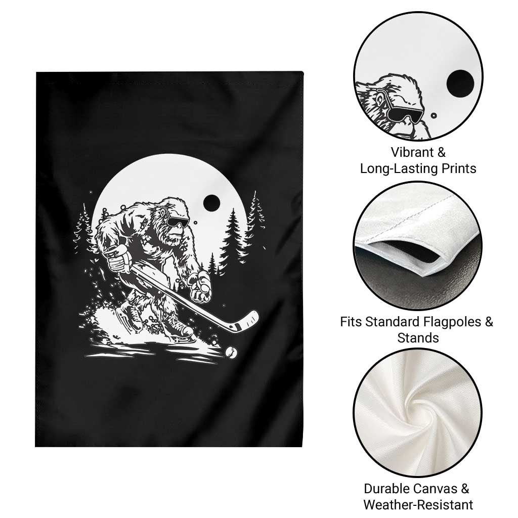 Bigfoot Playing Ice Hockey Garden Flag Funny Cryptid Sports Gift TS12 Print Your Wear