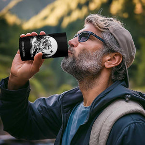 Bigfoot Playing Ice Hockey 4 in 1 Can Cooler Tumbler Funny Cryptid Sports Gift TS12 Print Your Wear