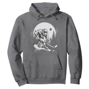 Bigfoot Playing Ice Hockey Hoodie Funny Cryptid Sports Gift TS12 Charcoal Print Your Wear