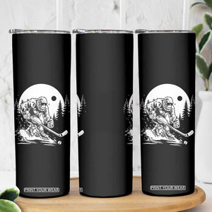 Bigfoot Playing Ice Hockey Skinny Tumbler Funny Cryptid Sports Gift TS12 Print Your Wear