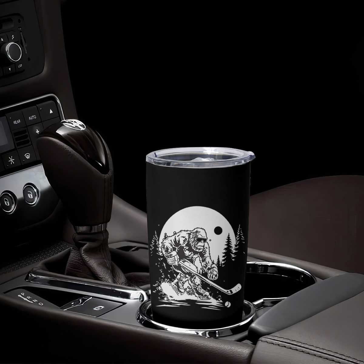 Bigfoot Playing Ice Hockey Tumbler Cup Funny Cryptid Sports Gift TS12 Print Your Wear