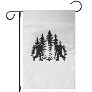 Funny Bigfoot Playing Ice Hockey Garden Flag Cryptid Lover Gift TS12 White Print Your Wear
