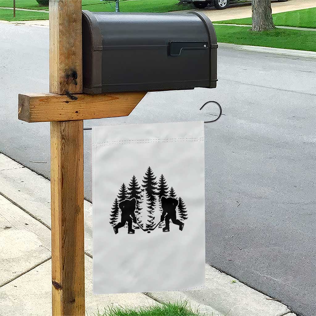 Funny Bigfoot Playing Ice Hockey Garden Flag Cryptid Lover Gift TS12 Print Your Wear