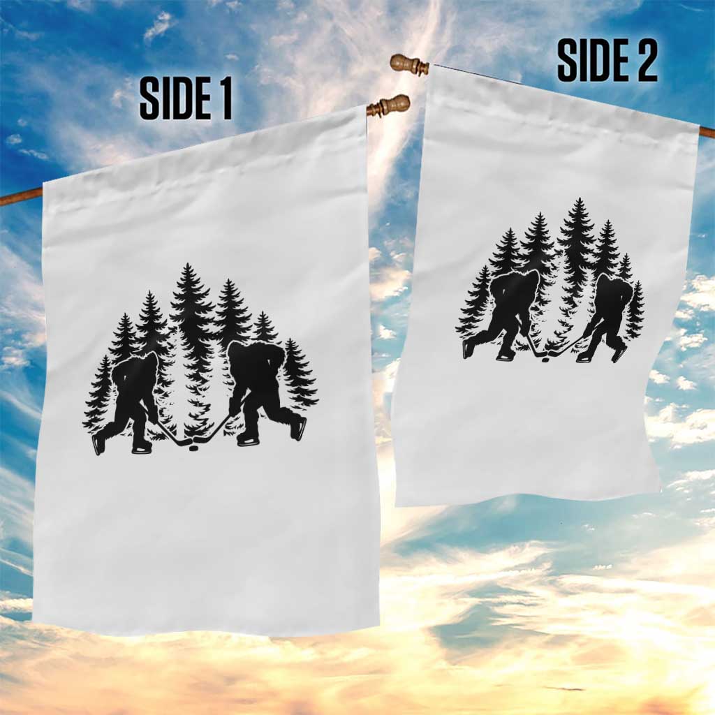Funny Bigfoot Playing Ice Hockey Garden Flag Cryptid Lover Gift TS12 Print Your Wear