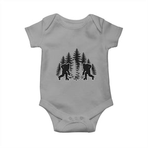 Funny Bigfoot Playing Ice Hockey Baby Onesie Cryptid Lover Gift TS12 Sport Gray Print Your Wear