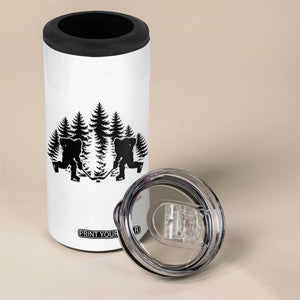 Funny Bigfoot Playing Ice Hockey 4 in 1 Can Cooler Tumbler Cryptid Lover Gift TS12 Print Your Wear