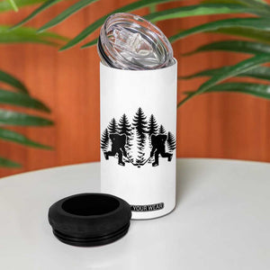 Funny Bigfoot Playing Ice Hockey 4 in 1 Can Cooler Tumbler Cryptid Lover Gift TS12 Print Your Wear