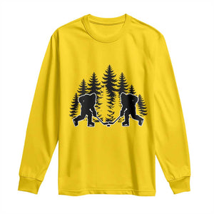 Funny Bigfoot Playing Ice Hockey Long Sleeve Shirt Cryptid Lover Gift TS12 Daisy Print Your Wear