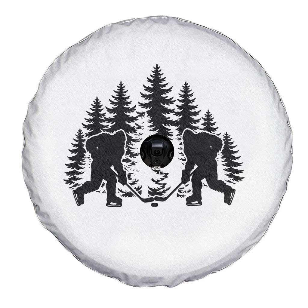 Funny Bigfoot Playing Ice Hockey Spare Tire Cover Cryptid Lover Gift TS12 Print Your Wear