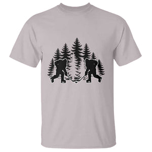 Funny Bigfoot Playing Ice Hockey T Shirt Cryptid Lover Gift TS12 Ice Gray Print Your Wear