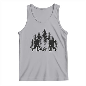 Funny Bigfoot Playing Ice Hockey Tank Top Cryptid Lover Gift TS12 Athletic Heather Print Your Wear