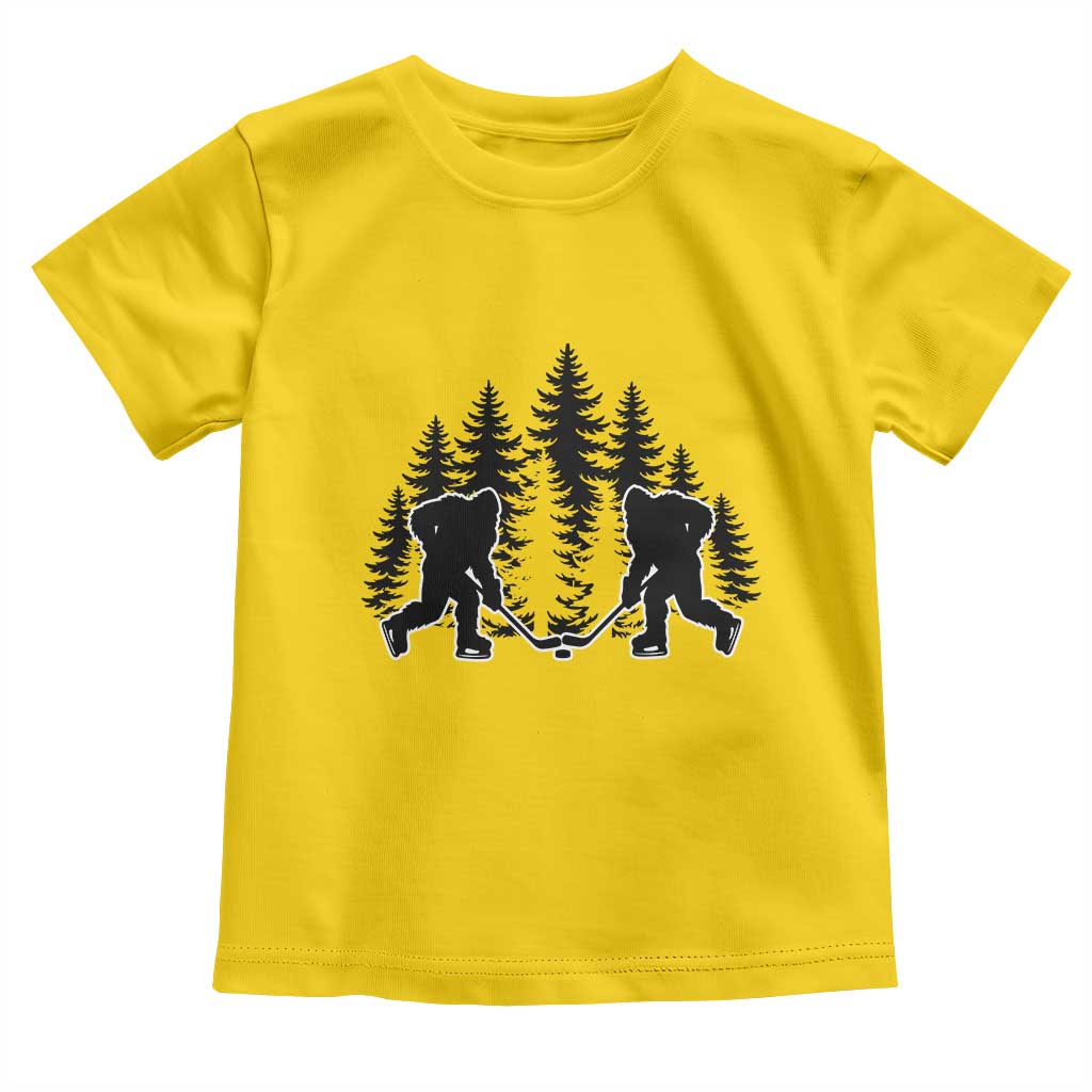 Funny Bigfoot Playing Ice Hockey Toddler T Shirt Cryptid Lover Gift TS12 Daisy Print Your Wear