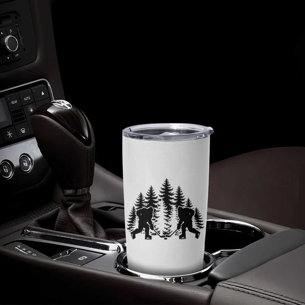 Funny Bigfoot Playing Ice Hockey Tumbler Cup Cryptid Lover Gift TS12 Print Your Wear