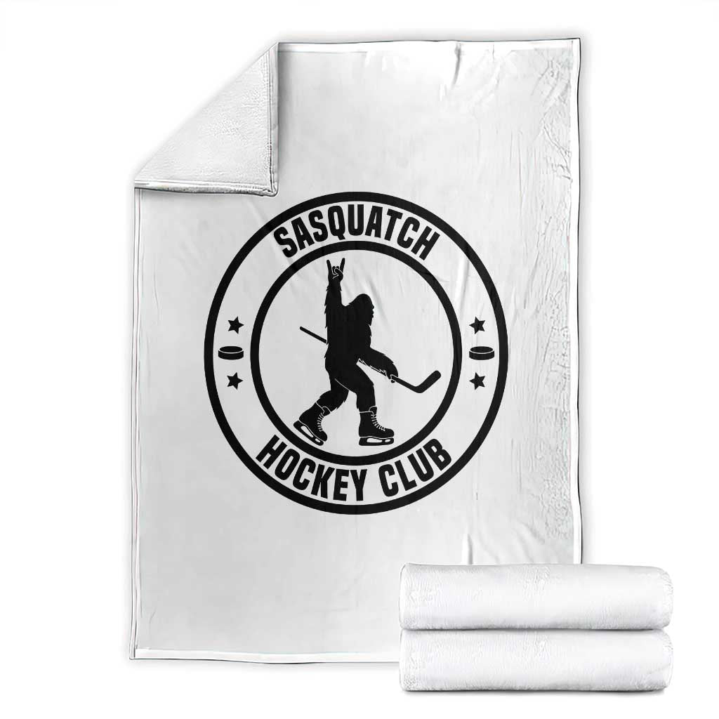 Legendary Sasquatch Hockey Club Throw Blanket Funny Ice Hockey Gift TS12 White Print Your Wear