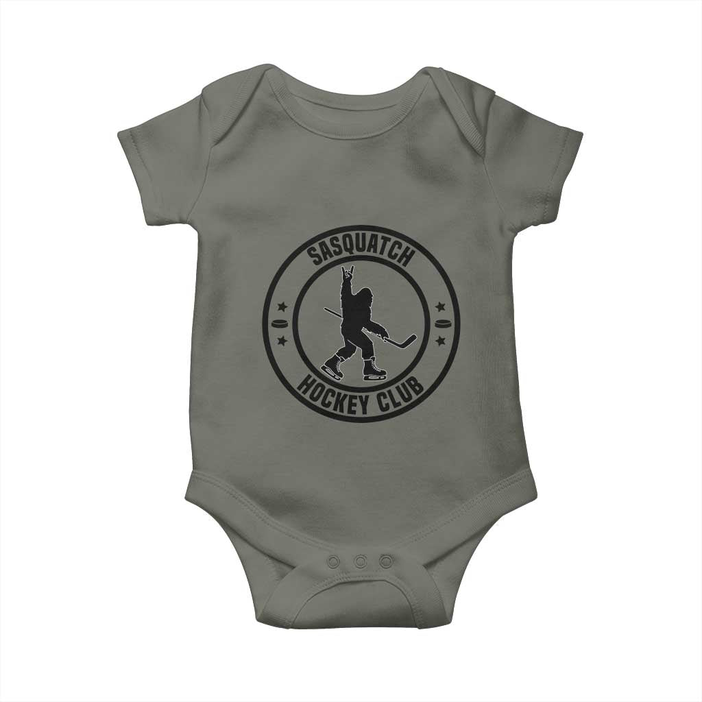 Legendary Sasquatch Hockey Club Baby Onesie Funny Ice Hockey Gift TS12 Military Green Print Your Wear