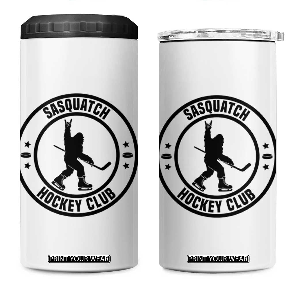 Legendary Sasquatch Hockey Club 4 in 1 Can Cooler Tumbler Funny Ice Hockey Gift TS12 One Size: 16 oz White Print Your Wear