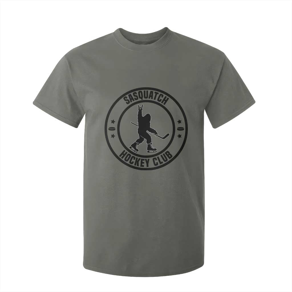Legendary Sasquatch Hockey Club T Shirt For Kid Funny Ice Hockey Gift TS12 Military Green Print Your Wear