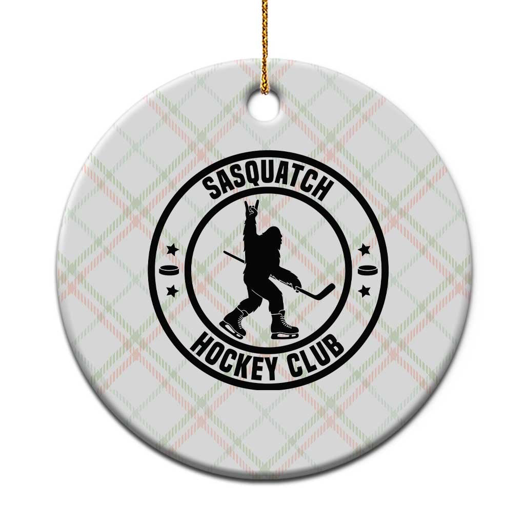 Legendary Sasquatch Hockey Club Ceramic Ornament Funny Ice Hockey Gift TS12 1pc Christmas Plaid Print Your Wear