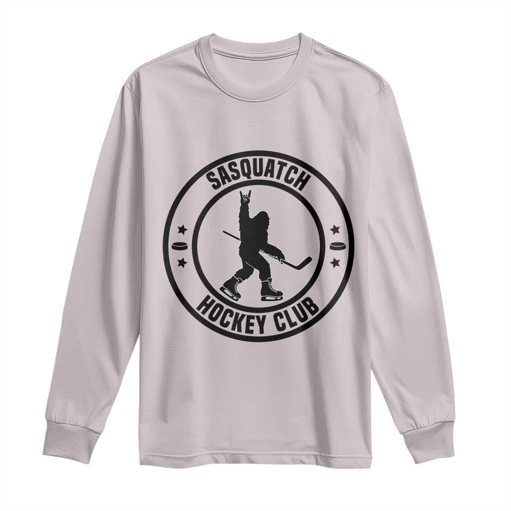 Legendary Sasquatch Hockey Club Long Sleeve Shirt Funny Ice Hockey Gift TS12 Ice Gray Print Your Wear