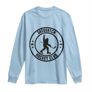 Legendary Sasquatch Hockey Club Long Sleeve Shirt Funny Ice Hockey Gift TS12 Light Blue Print Your Wear