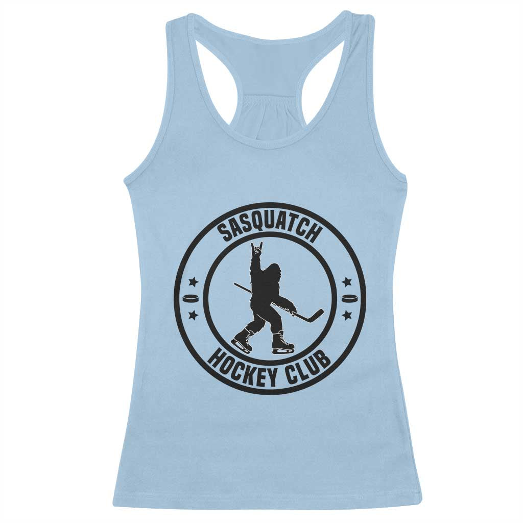 Legendary Sasquatch Hockey Club Racerback Tank Top Funny Ice Hockey Gift TS12 Light Blue Print Your Wear