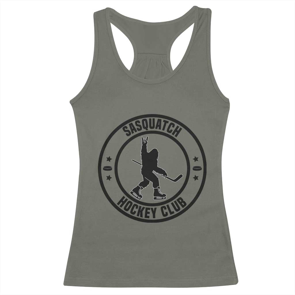 Legendary Sasquatch Hockey Club Racerback Tank Top Funny Ice Hockey Gift TS12 Military Green Print Your Wear