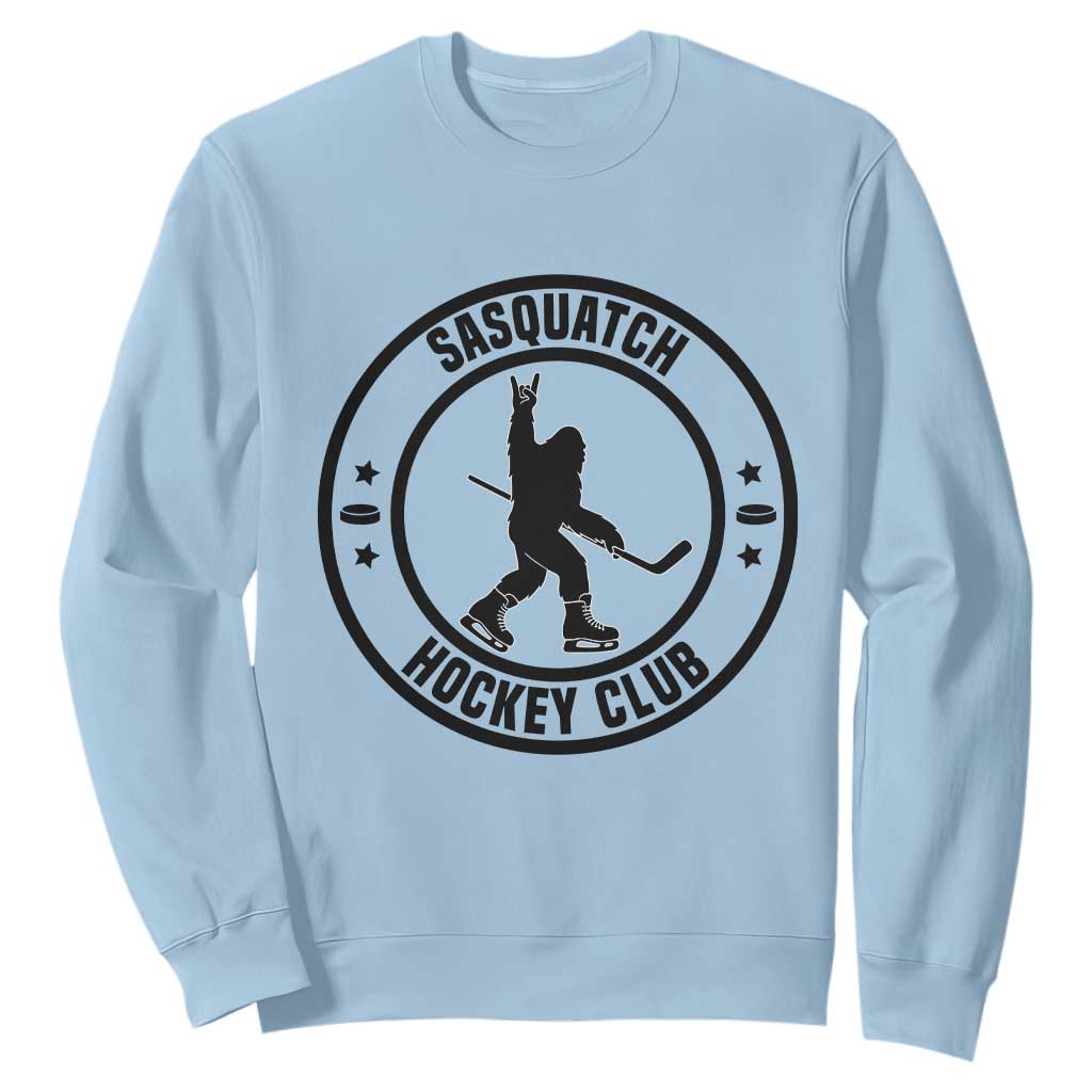 Legendary Sasquatch Hockey Club Sweatshirt Funny Ice Hockey Gift TS12 Light Blue Print Your Wear