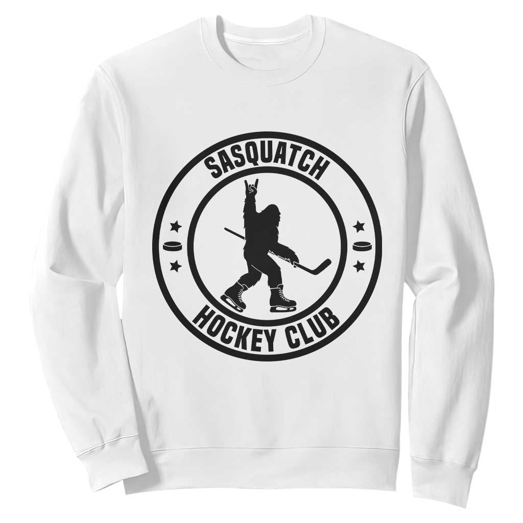 Legendary Sasquatch Hockey Club Sweatshirt Funny Ice Hockey Gift TS12 White Print Your Wear