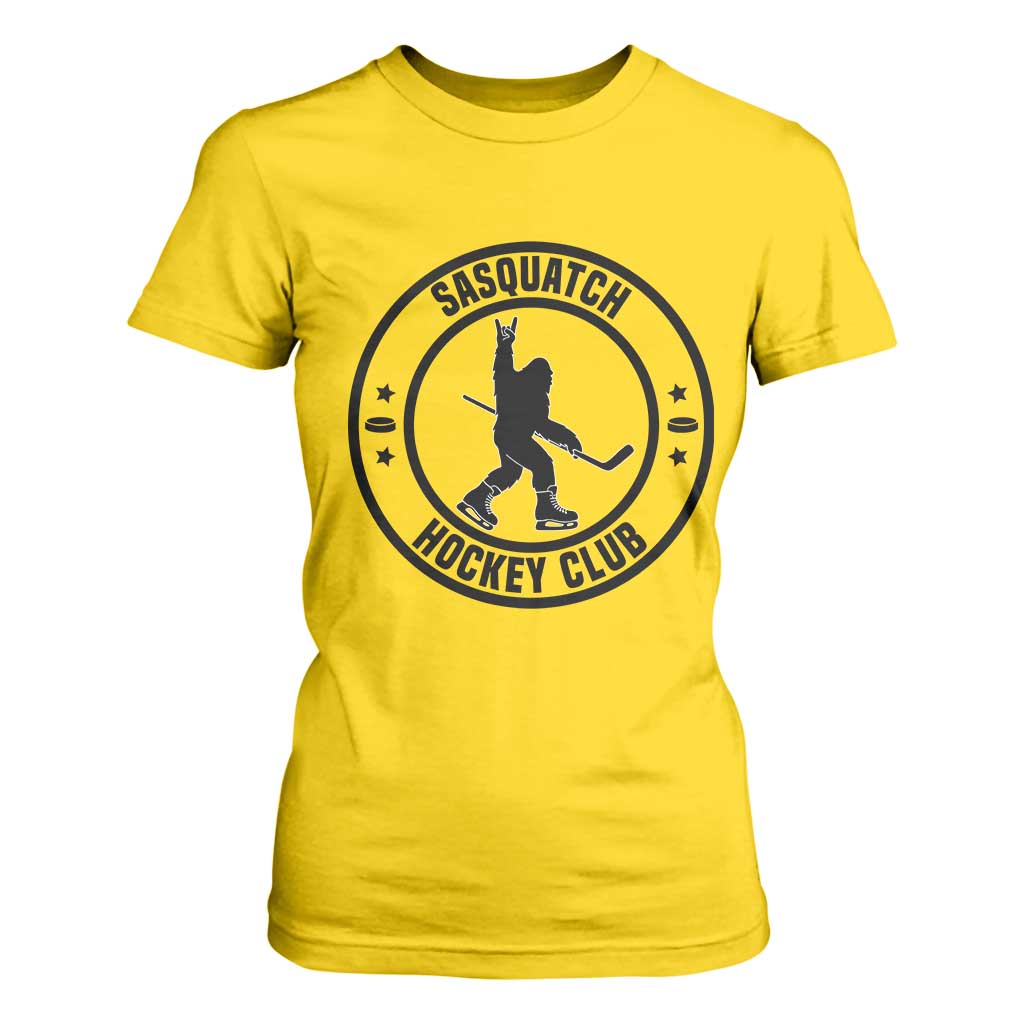 Legendary Sasquatch Hockey Club T Shirt For Women Funny Ice Hockey Gift TS12 Daisy Print Your Wear