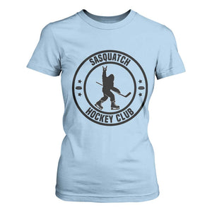Legendary Sasquatch Hockey Club T Shirt For Women Funny Ice Hockey Gift TS12 Light Blue Print Your Wear