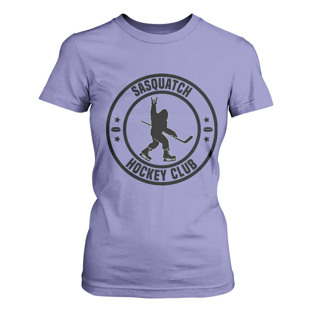 Legendary Sasquatch Hockey Club T Shirt For Women Funny Ice Hockey Gift TS12 Violet Print Your Wear