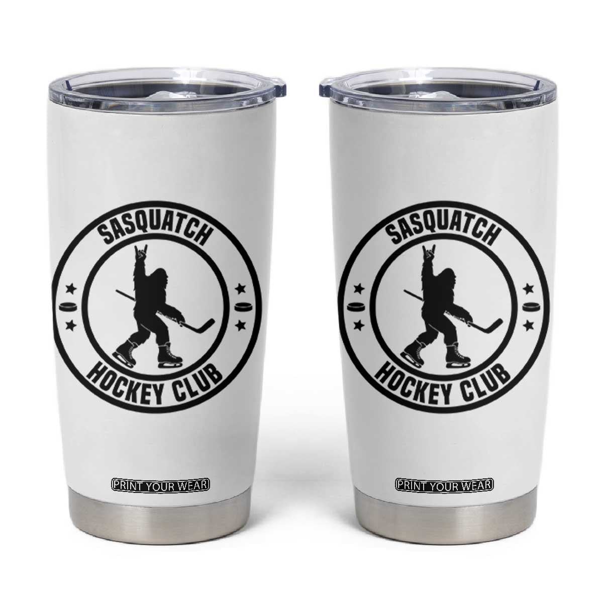 Legendary Sasquatch Hockey Club Tumbler Cup Funny Ice Hockey Gift TS12 White Print Your Wear