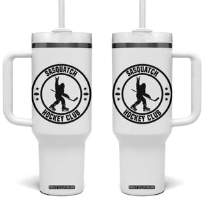 Legendary Sasquatch Hockey Club Tumbler With Handle Funny Ice Hockey Gift TS12 One Size: 40 oz White Print Your Wear