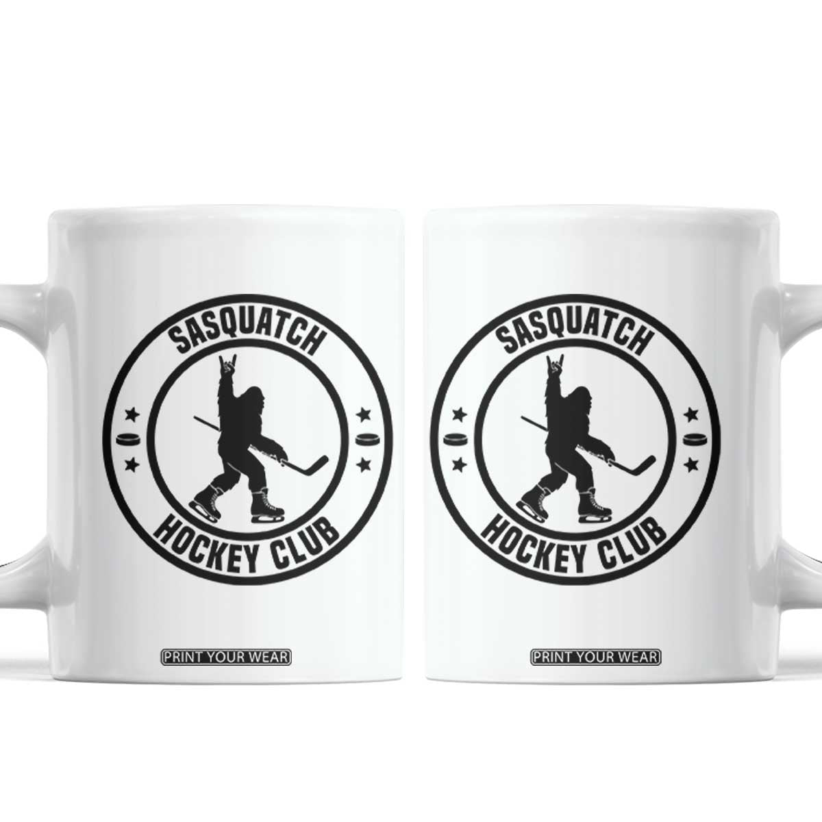 Legendary Sasquatch Hockey Club Coffee Mug Funny Ice Hockey Gift TS12 White Print Your Wear