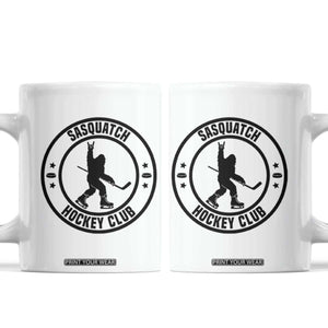 Legendary Sasquatch Hockey Club Coffee Mug Funny Ice Hockey Gift TS12 White Print Your Wear