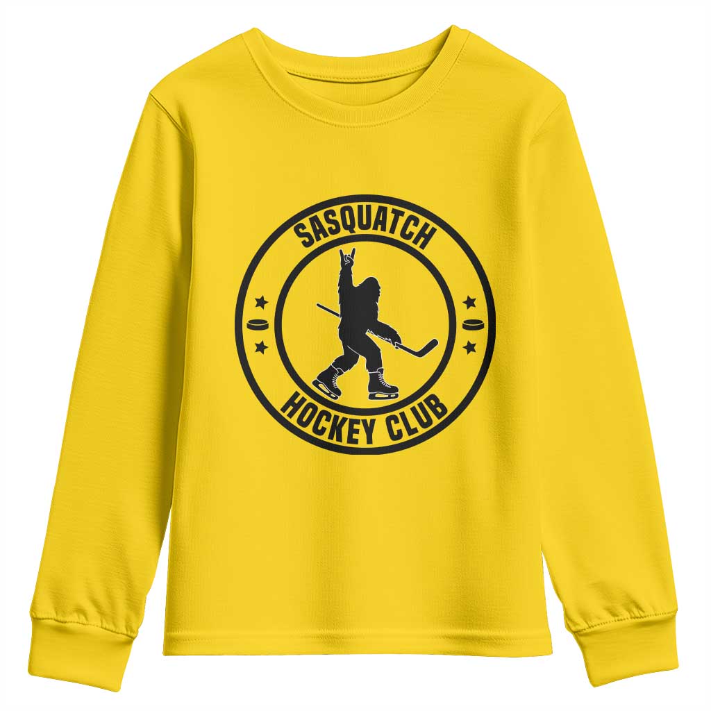Legendary Sasquatch Hockey Club Youth Sweatshirt Funny Ice Hockey Gift TS12 Daisy Print Your Wear