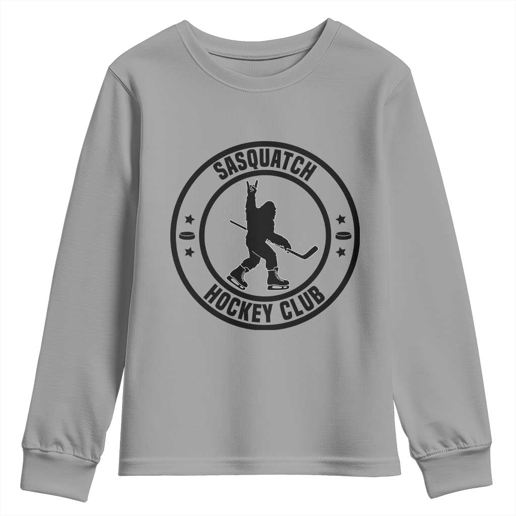 Legendary Sasquatch Hockey Club Youth Sweatshirt Funny Ice Hockey Gift TS12 Sport Gray Print Your Wear