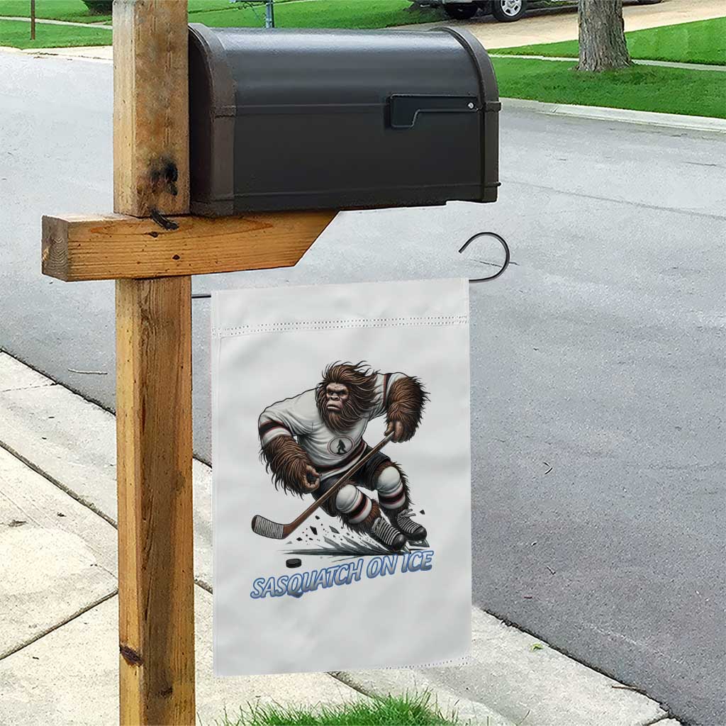 Sasquatch On Ice Garden Flag Funny Bigfoot Hockey Player Gift TS12 Print Your Wear