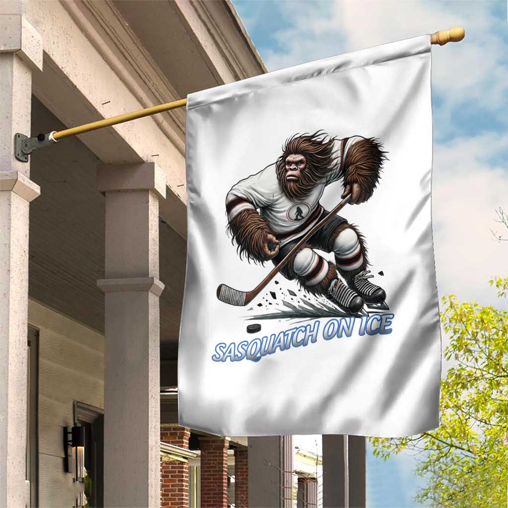Sasquatch On Ice Garden Flag Funny Bigfoot Hockey Player Gift TS12 Print Your Wear