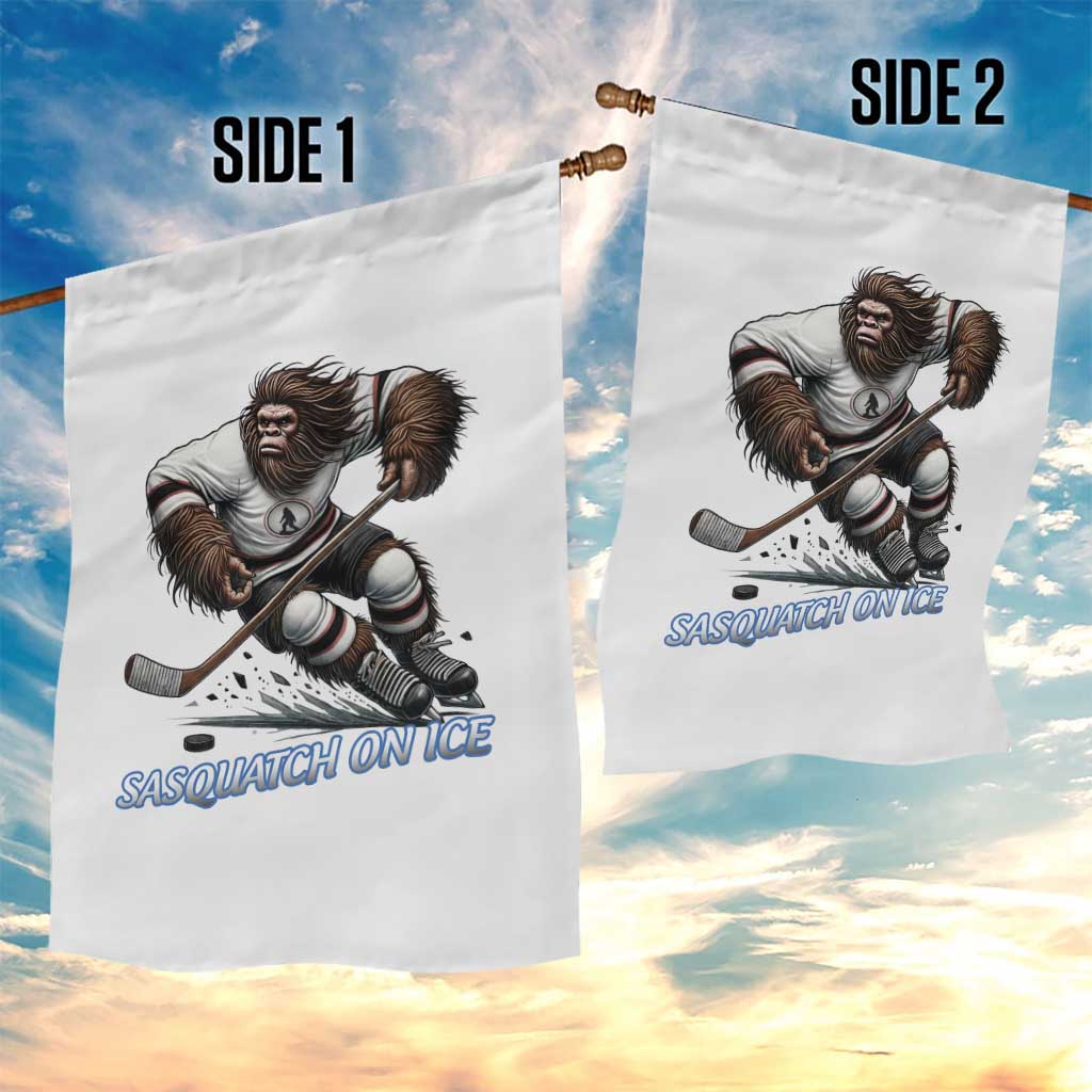 Sasquatch On Ice Garden Flag Funny Bigfoot Hockey Player Gift TS12 Print Your Wear