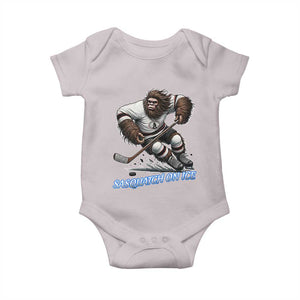 Sasquatch On Ice Baby Onesie Funny Bigfoot Hockey Player Gift TS12 Ice Gray Print Your Wear