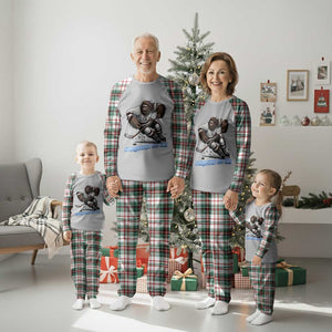 Sasquatch On Ice Plaid Pajama Set Funny Bigfoot Hockey Player Gift TS12 Christmas Plaid Print Your Wear