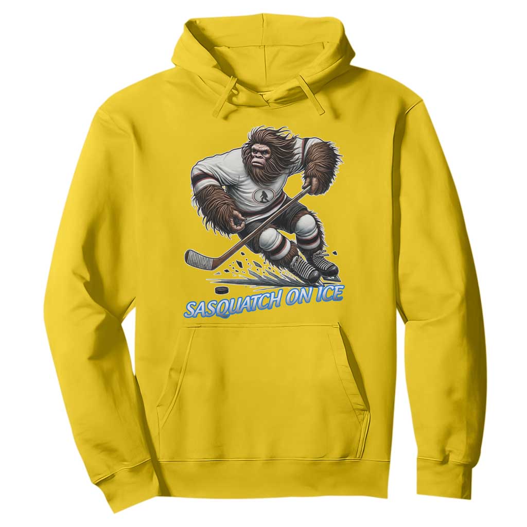 Sasquatch On Ice Hoodie Funny Bigfoot Hockey Player Gift TS12 Daisy Print Your Wear