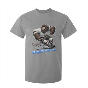 Sasquatch On Ice T Shirt For Kid Funny Bigfoot Hockey Player Gift TS12 Sport Gray Print Your Wear