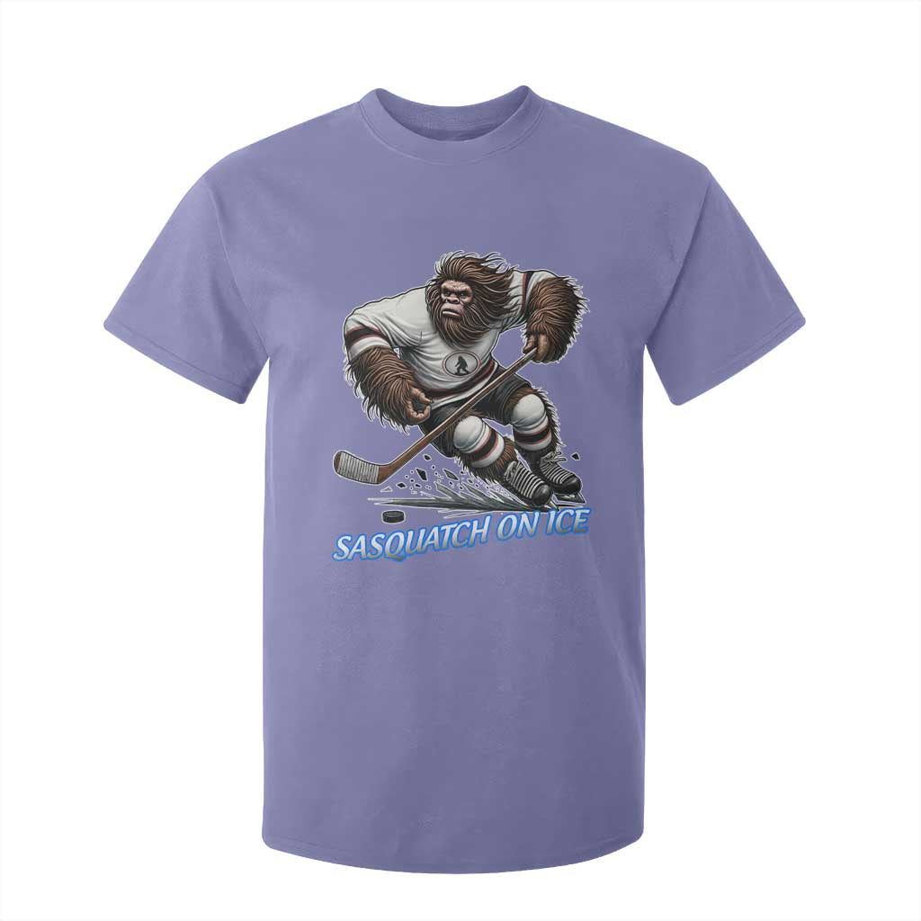 Sasquatch On Ice T Shirt For Kid Funny Bigfoot Hockey Player Gift TS12 Violet Print Your Wear