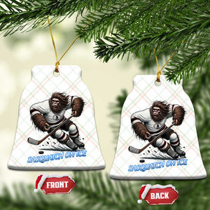 Sasquatch On Ice Ceramic Ornament Funny Bigfoot Hockey Player Gift TS12 Print Your Wear