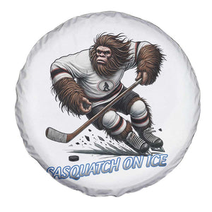 Sasquatch On Ice Spare Tire Cover Funny Bigfoot Hockey Player Gift TS12 Print Your Wear